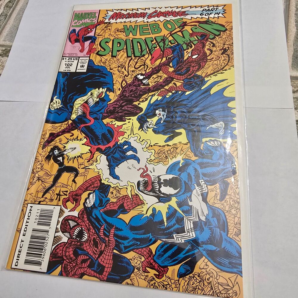 Web of Spider-Man #102 Marvel 1993 Maximum Carnage Venom Carnage